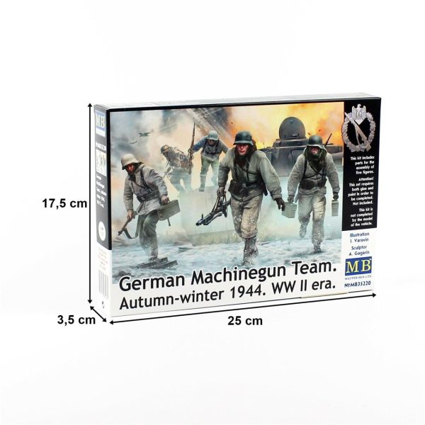 1/35 Alman Makinalı Tüfek Timi Sonbahar Kış 1944 Figür Maketi, Master Box 35220 - Görsel 3