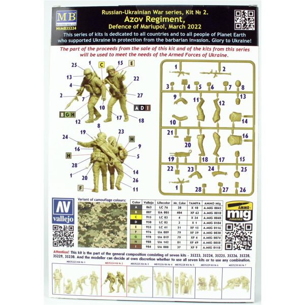 1/35 Rus-Ukrayna Savaşı Azak Alayı Mariupol Savunması Figür Maketi, Master Box 35224 - Görsel 3