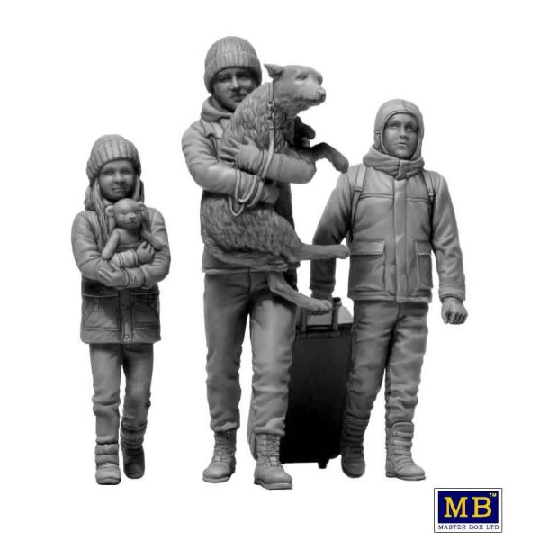 1/35 Rus-Ukrayna Savaşı Mülteciler Figür Maketi, Master Box 35228 - Görsel 4