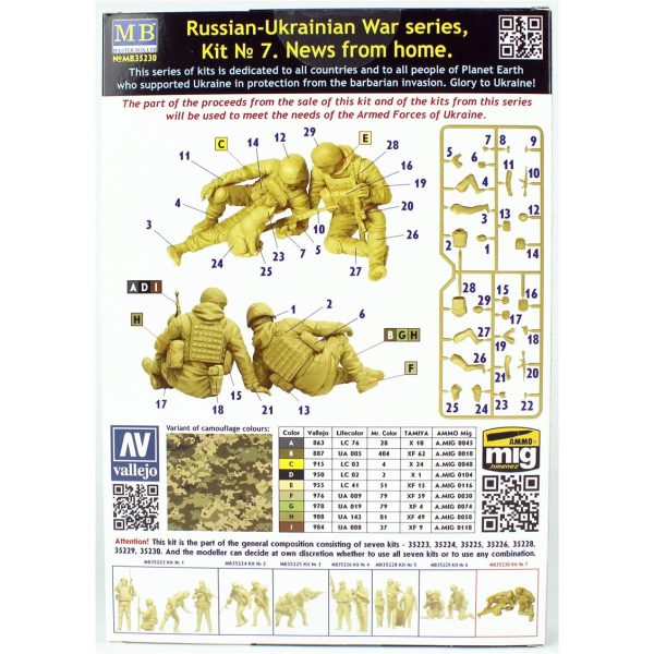 1/35 Rus-Ukrayna Savaşı Evden Haberler Figür Maketi, Master Box 35230 - Görsel 3