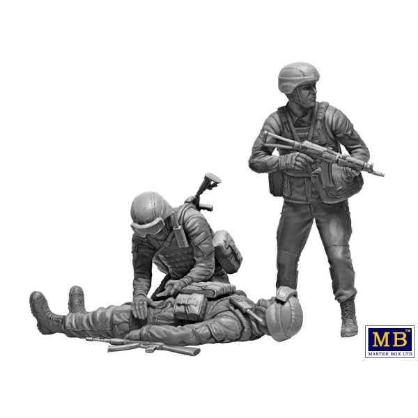 1/35 Rus-Ukrayna Savaşı Ukrayna Askeri Sağlık Görevlileri Figür Maketi, Master Box 35231 - Görsel 4