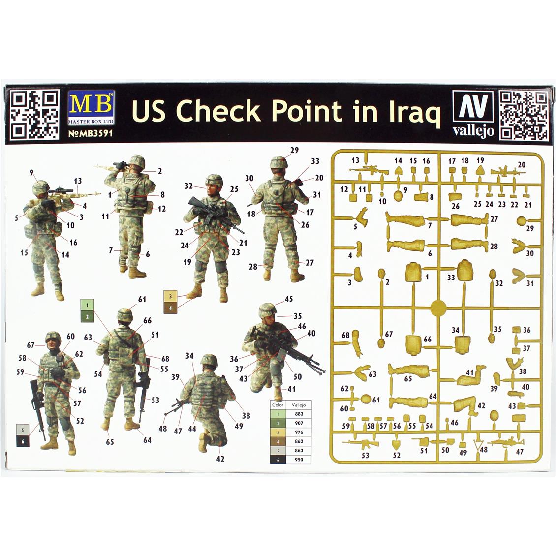 1/35 Amerikan Kontrol Noktası Irak 2003 Figür Maketi, Master Box 3591 - Görsel 3