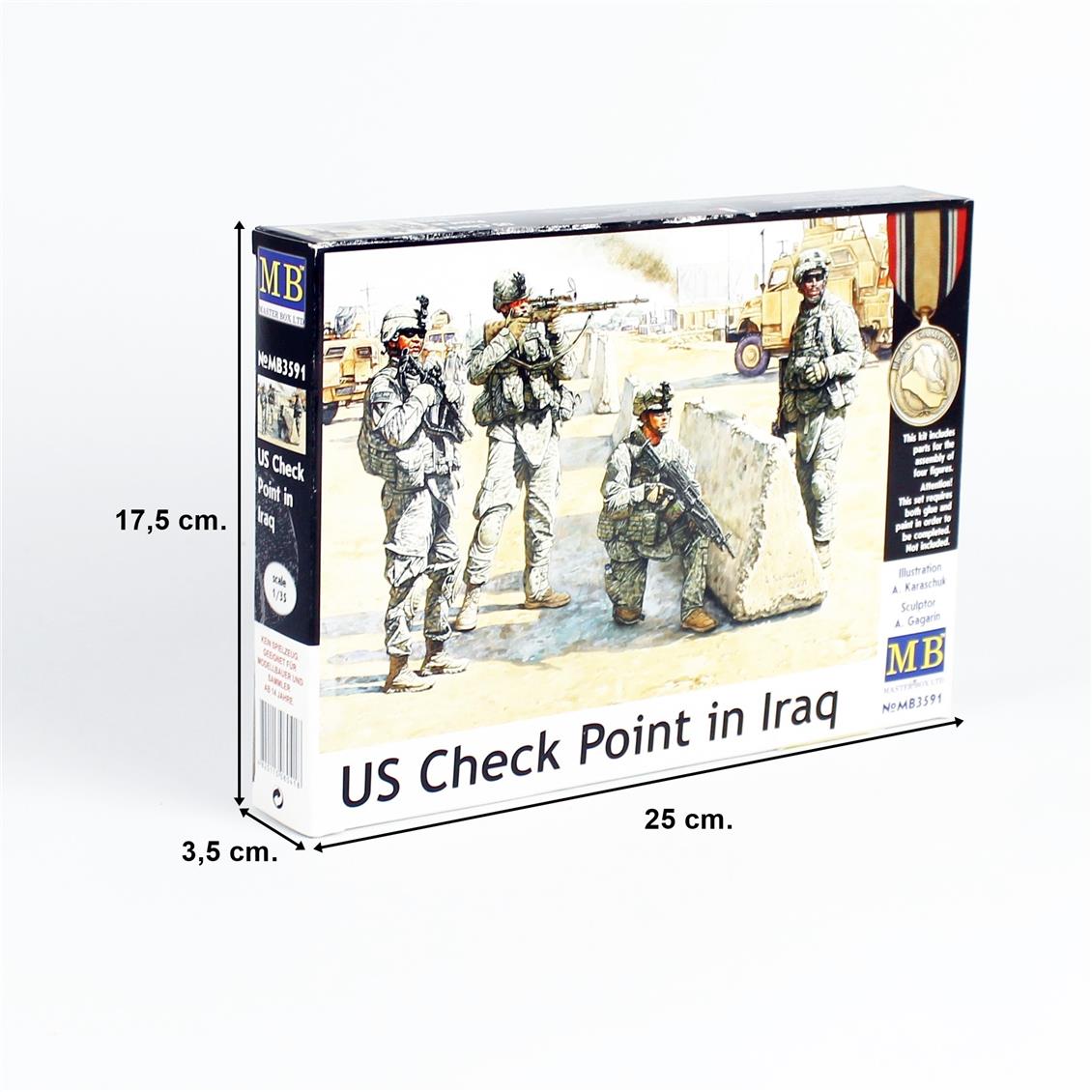 1/35 Amerikan Kontrol Noktası Irak 2003 Figür Maketi, Master Box 3591 - Görsel 4