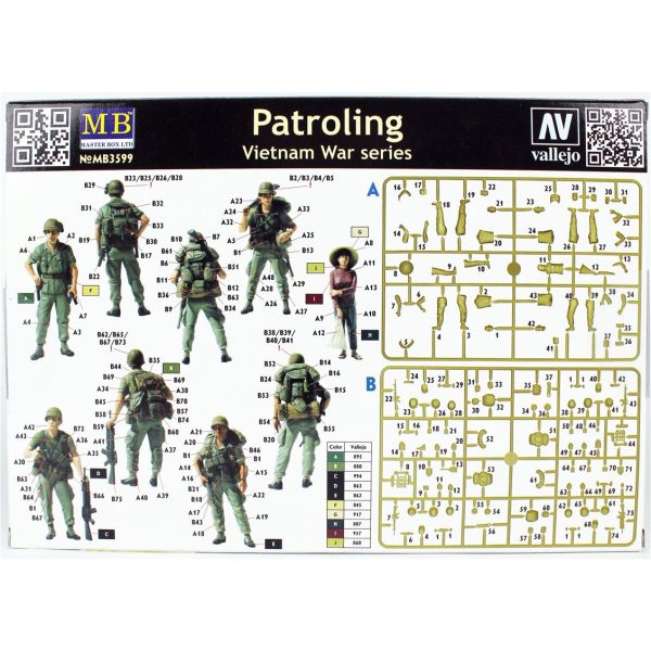 1/35 Vietnam Savaşı Devriye Gezerken Figür Maketi, Master Box 3599 - Görsel 3
