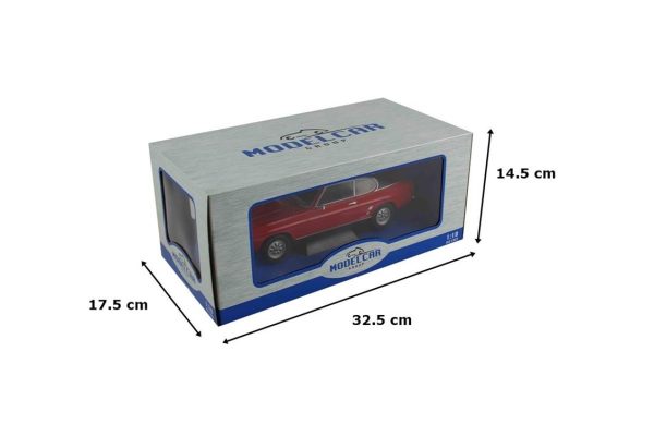1/18 1973 Ford Capri MK I (Sealed Body) Kırmızı-Siyah Tavan Diecast Araba, MCG 18083 - Görsel 5