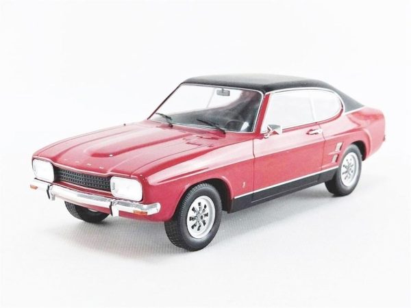 1/18 1973 Ford Capri MK I (Sealed Body) Kırmızı-Siyah Tavan Diecast Araba, MCG 18083