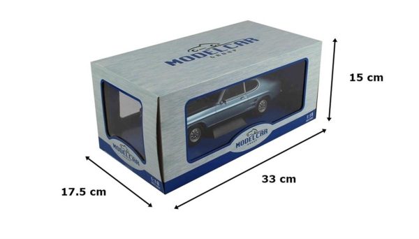 1/18 1968 Ford Capri MK I (Sealed Body) Açık Mavi Diecast Araba, MCG 18084 - Görsel 5