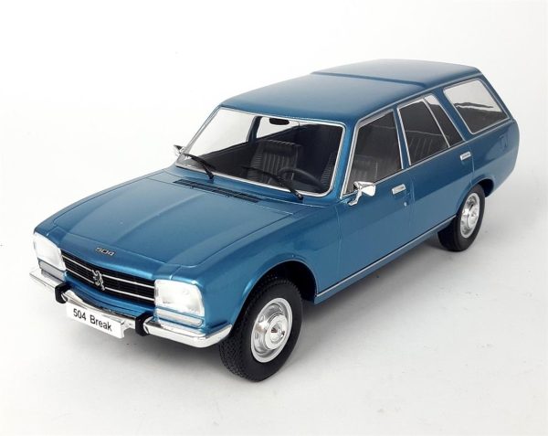 1/18 1976 Peugeot 504 Break Mavi Diecast Araba, MCG 18213