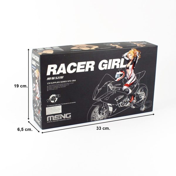 1/9 RESIN Yarış Motoru Sürücüsü Kız Figürü, Meng SPS084 - Görsel 5