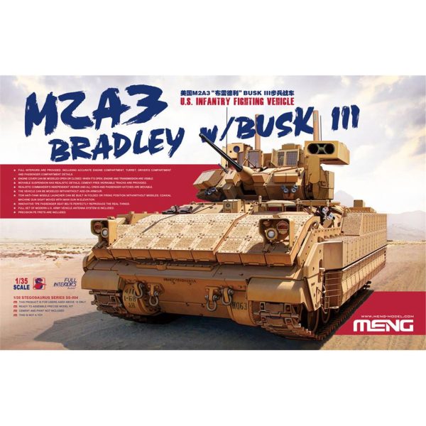 1/35 M2A3 Bradley BUSK III Ekipmanlı Askeri Aracı Maketi, Meng SS004