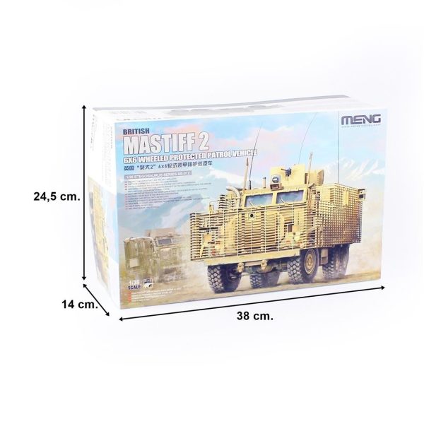1/35 British Mastiff-2 6X6 Zırhlı Devriye Aracı Maketi, Meng SS012 - Görsel 5