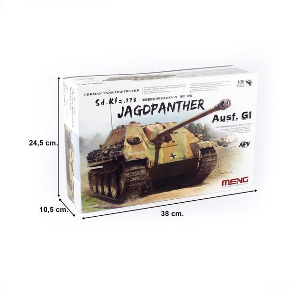 1/35 Alman Sd.Kfz.173 Jagdpanther G1 Anti Tank Maketi, Meng TS039 - Görsel 5