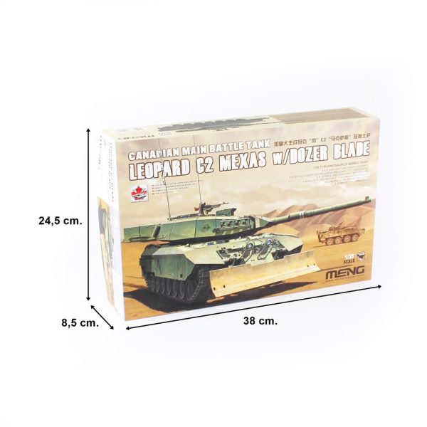 1/35 Kanada Leopard C2, Meng XAS Dozer Bıçaklı Ana Muharebe Tank Maketi, Meng TS041 - Görsel 5