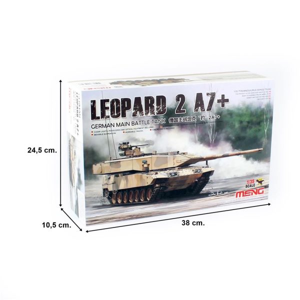 1/35 Leopard 2A7+ Alman Ana Muharebe Tank Maketi, Meng TS042 - Görsel 4