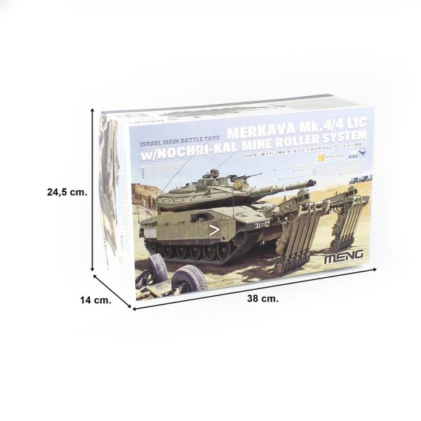 1/35 İsrail Ana Muharebe Tankı Merkava Mk.4/4LIC ve Nochri-Kal Mayın Temizleme Aparatı Maketi, Meng TS049 - Görsel 5