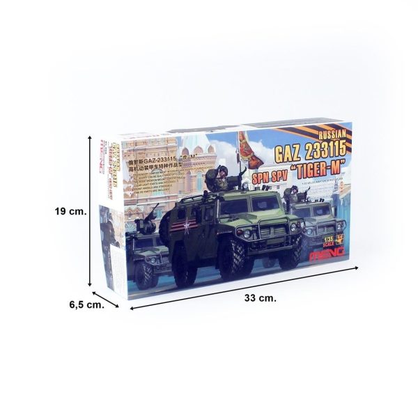 1/35 Rus GAZ 233115 (Tiger-M) SPN SPV Zırhlı Aracı Maketi, Meng VS008 - Görsel 5