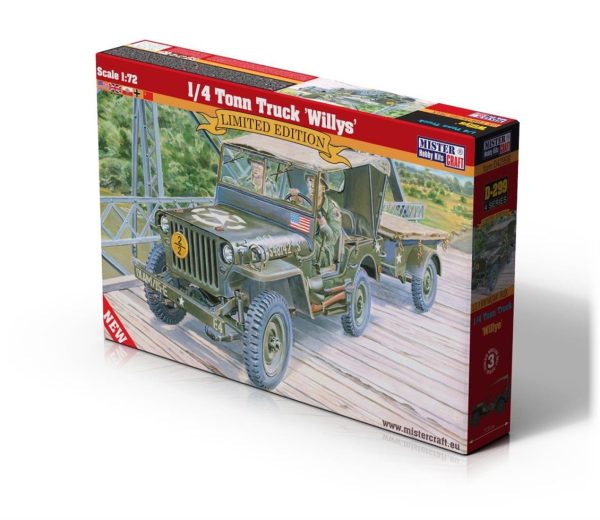 1/72 1/4 Ton Kamyon (Willys) Askeri Araç Maketi, Mister Craft D299