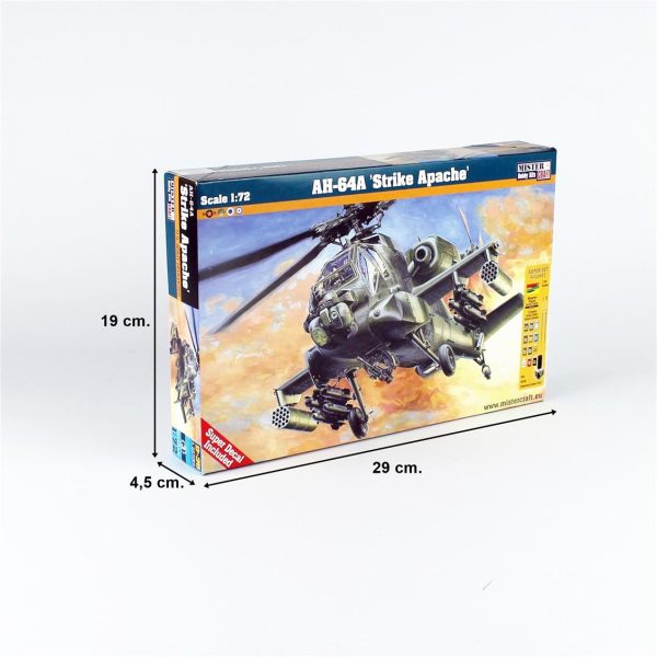 1/72 AH-64A Strike Apache Helikopter Maketi (12xBoya2xFırçaYapıştırıcılı Başlangıç Seti), Mister Craft D036ST - Görsel 5