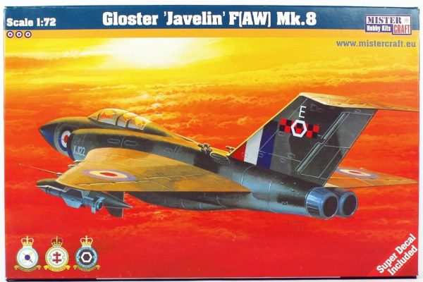 1/72 Gloster Javelin FAW Mk.8 Savaş Uçağı Maketi, Mister Craft D043