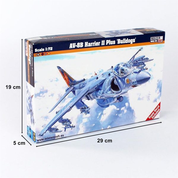 1/72 AV-8B Harrier II Plus Bulldogs Savaş Uçağı Maketi, Mister Craft D053 - Görsel 5