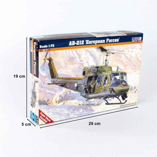1/72 AB-212 (Avrupa Kuvvetleri) Helikopter Maketi, Mister Craft D054 - Görsel 5