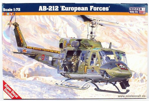 1/72 AB-212 (Avrupa Kuvvetleri) Helikopter Maketi, Mister Craft D054