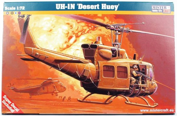 1/72 UH-1N Desert Huey Askeri Helikopter Maketi, Mister Craft D056