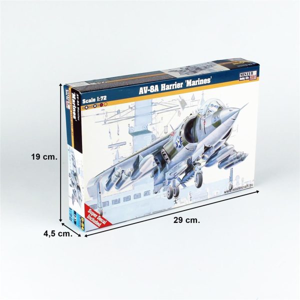 1/72 AV-8A Harrier Marines Savaş Uçağı Maketi, Mister Craft D084 - Görsel 4