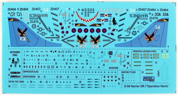 1/72 Harrier GR.7 (Operation Harric) Savaş Uçağı Maketi, Mister Craft D094 - Görsel 4