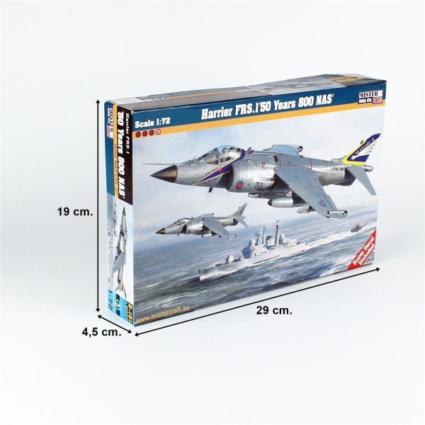 1/72 Harrier FRS.1(50. Yıl 800 NAS) Savaş Uçağı Maketi, Mister Craft D101 - Görsel 4