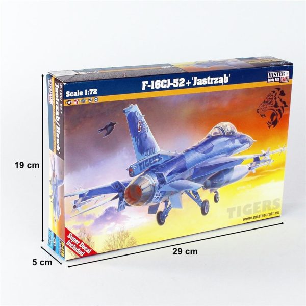 1/72 F-16CJ-52+ (Şahin) Savaş Uçağı Maketi, Mister Craft D116 - Görsel 5