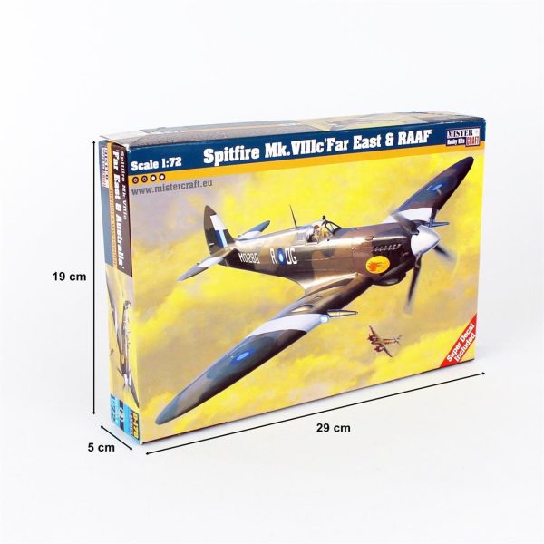 1/72 Spitfire Mk. VIIIC Far East & RAAF Savaş Uçağı Maketi, Mister Craft D178 - Görsel 4