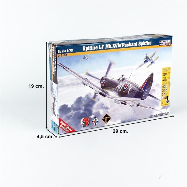 1/72 Spitfire LF Mk. XVIe Packard Savaş Uçağı Maketi (12xBoya2xFırçaYapıştırıcılı Başlangıç S, Mister Craft D182ST - Görsel 4