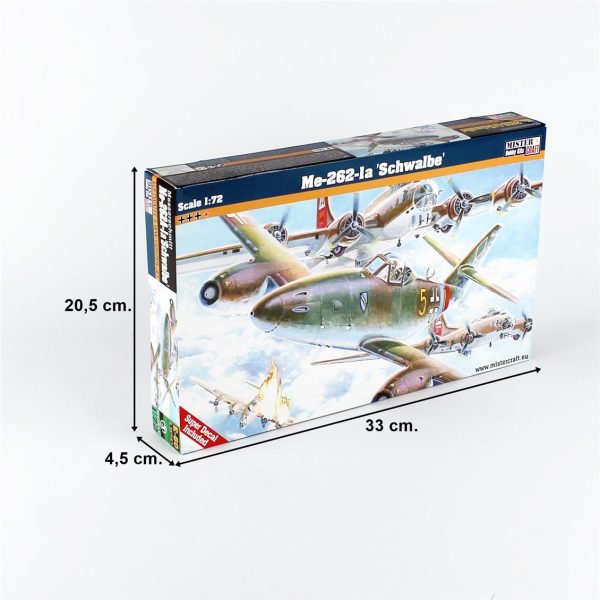 1/72 Me-262-1A (Schwalbe) Savaş Uçağı Maketi, Mister Craft E060 - Görsel 4