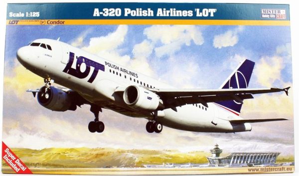1/270 A-320 Polish Airlines (LOT) Yolcu Uçağı Maketi, Mister Craft F016