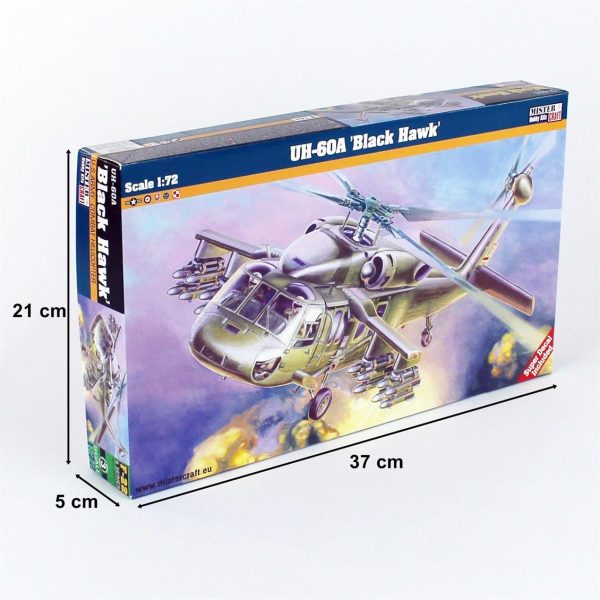 1/72 UH-60 A Black Hawk Askeri Helikopter Maketi, Mister Craft F022 - Görsel 5