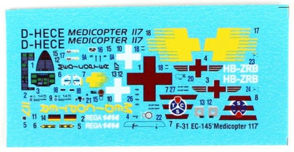 1/72 EC-145 Medicopter 117 (Rega) Çok Amaçlı helikopter Maketi, Mister Craft F031 - Görsel 3