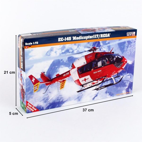 1/72 EC-145 Medicopter 117 (Rega) Çok Amaçlı helikopter Maketi, Mister Craft F031 - Görsel 5