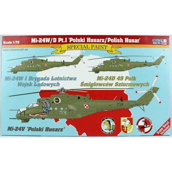 1/72 Mi-24W/D Pt.1 (/Polish Husar) Askeri Helikopter Maketi, Mister Craft F046