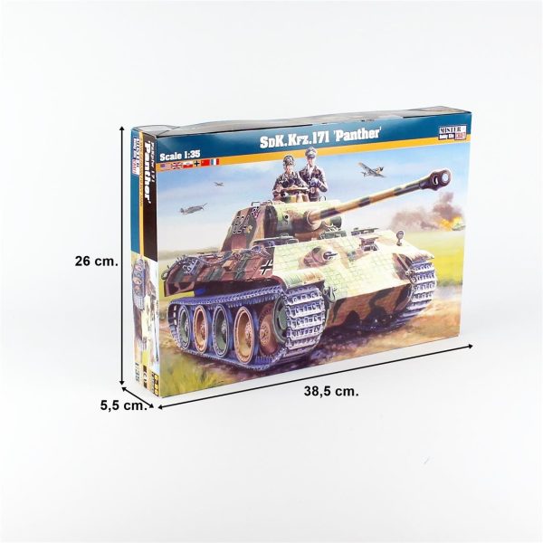 1/35 Sd.Kfz.171 Panther Ana Muharebe Tank Maketi, Mister Craft G090 - Görsel 4