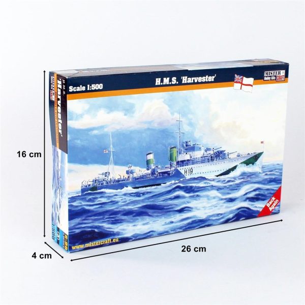 1/500 HMS (Harvester) Zırhlı Gemi Maketi, Mister Craft S098 - Görsel 4