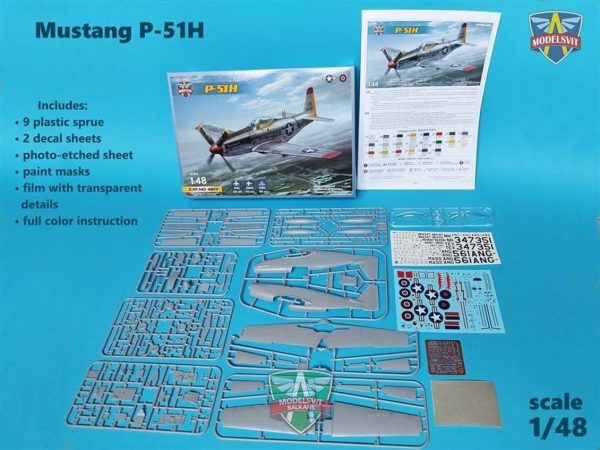 1/48 P-51H Mustang Amerikan Avcı Uçağı Maketi, Model Svit 4817 - Görsel 5