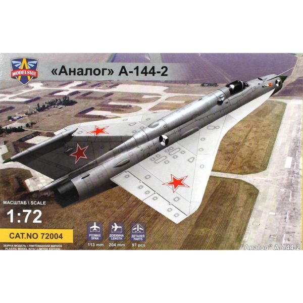 1/72 Analog A-144-2 MIG-21I-2 Sovyet Avcı Uçağı Maketi, Model Svit 72004