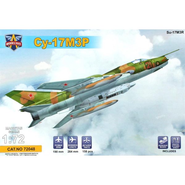 1/72 SUKHOI SU-17 M3R Keşik Bombardıman Savaş Uçağı Maketi, Model Svit 72048