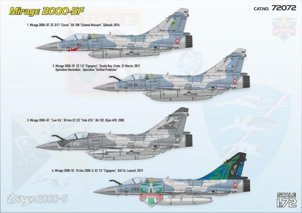 1/72 Mirage 2000-5F Multirole Jet Fighter Savaş Uçağı Maketi, Model Svit 72072 - Görsel 3