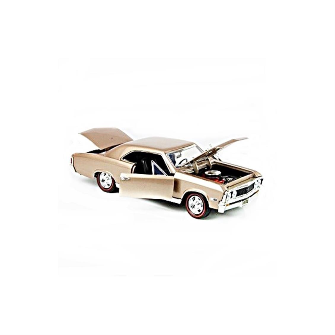 1/18 1967 Chevrolet Chevelle S396 Altın Kahve Diecast Araba, Motormax 73104 - Görsel 3
