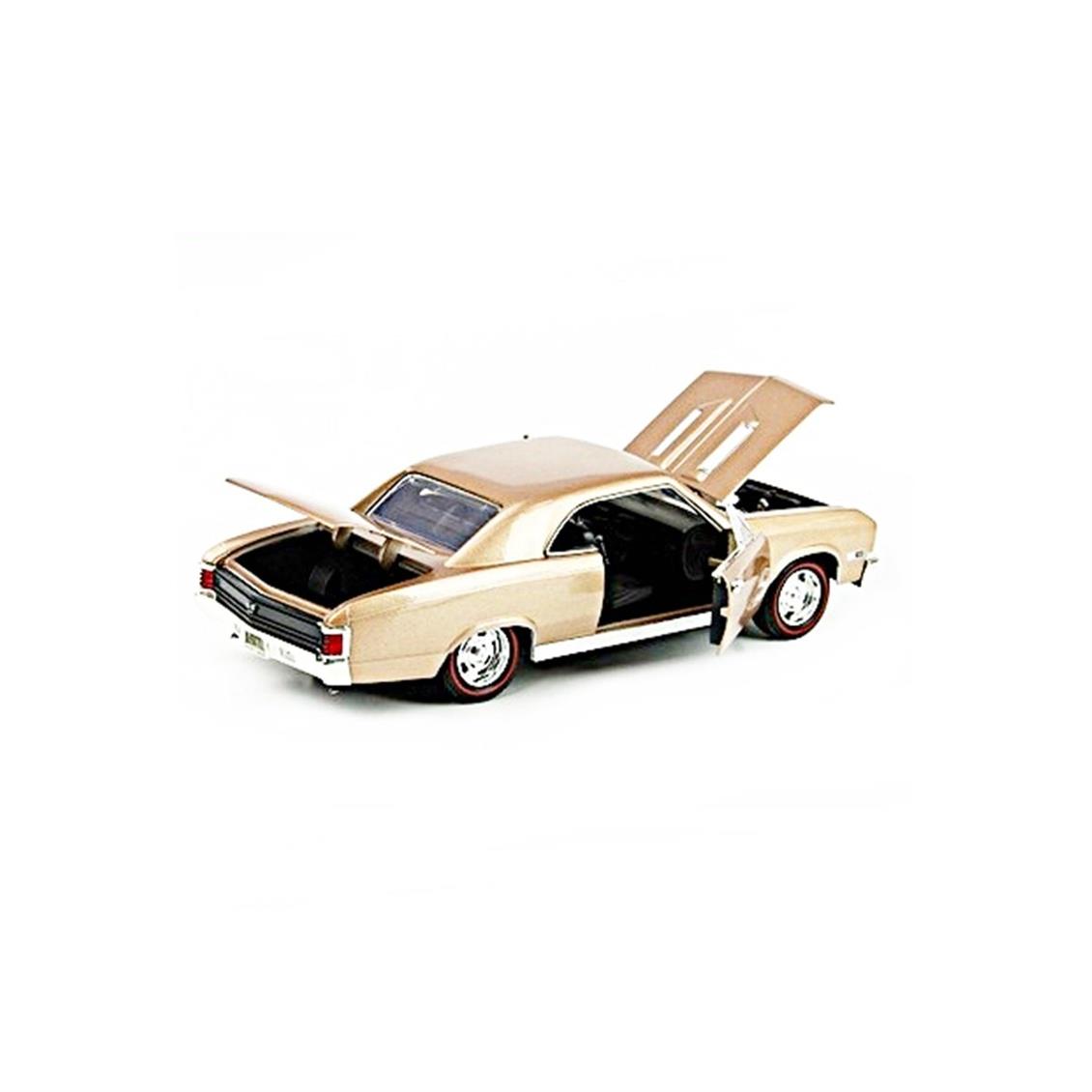 1/18 1967 Chevrolet Chevelle S396 Altın Kahve Diecast Araba, Motormax 73104 - Görsel 4