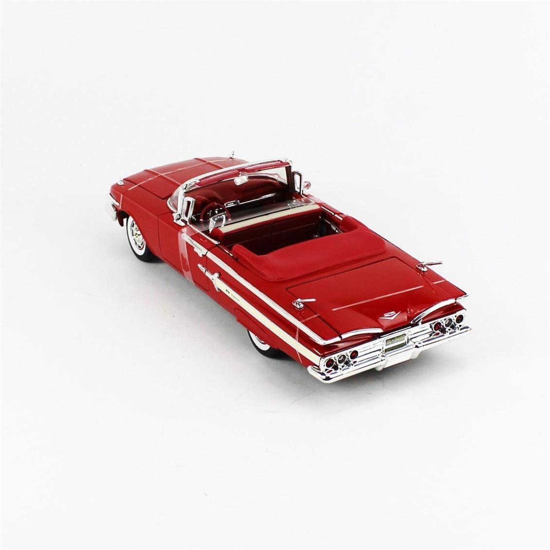 1/18 1960 Chevrolet Impala Convertible Kırmızı Diecast Araba, Motormax 73110 - Görsel 3