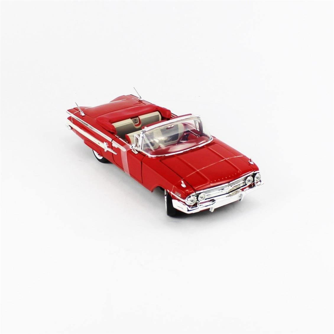 1/18 1960 Chevrolet Impala Convertible Kırmızı Diecast Araba, Motormax 73110