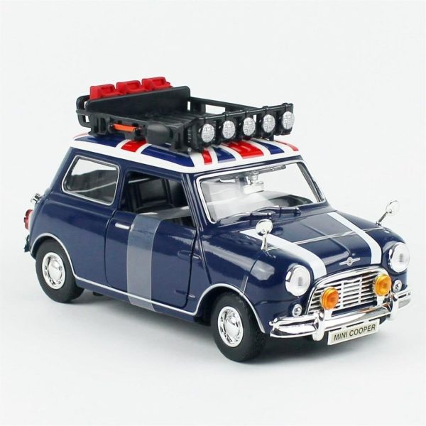1/18 Classic Mini Cooper Tavan Bagajlı Diecast Araba, Motormax 76741